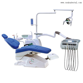 Стоматологическое кресло с подносом приборов и стоматологическим воздушным компрессором и стоматологическим хвостом