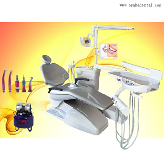 Стоматологический стул блок с зубным светодиодным смаглером и зубной хрупкой и стоматологическим воздушным компрессором с зубным отверждением